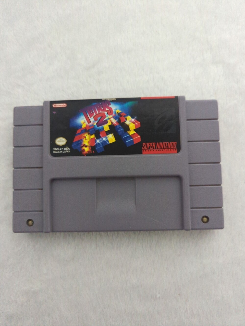 Tetris 2 Super Nintendo SNES Game Cartridge Tested